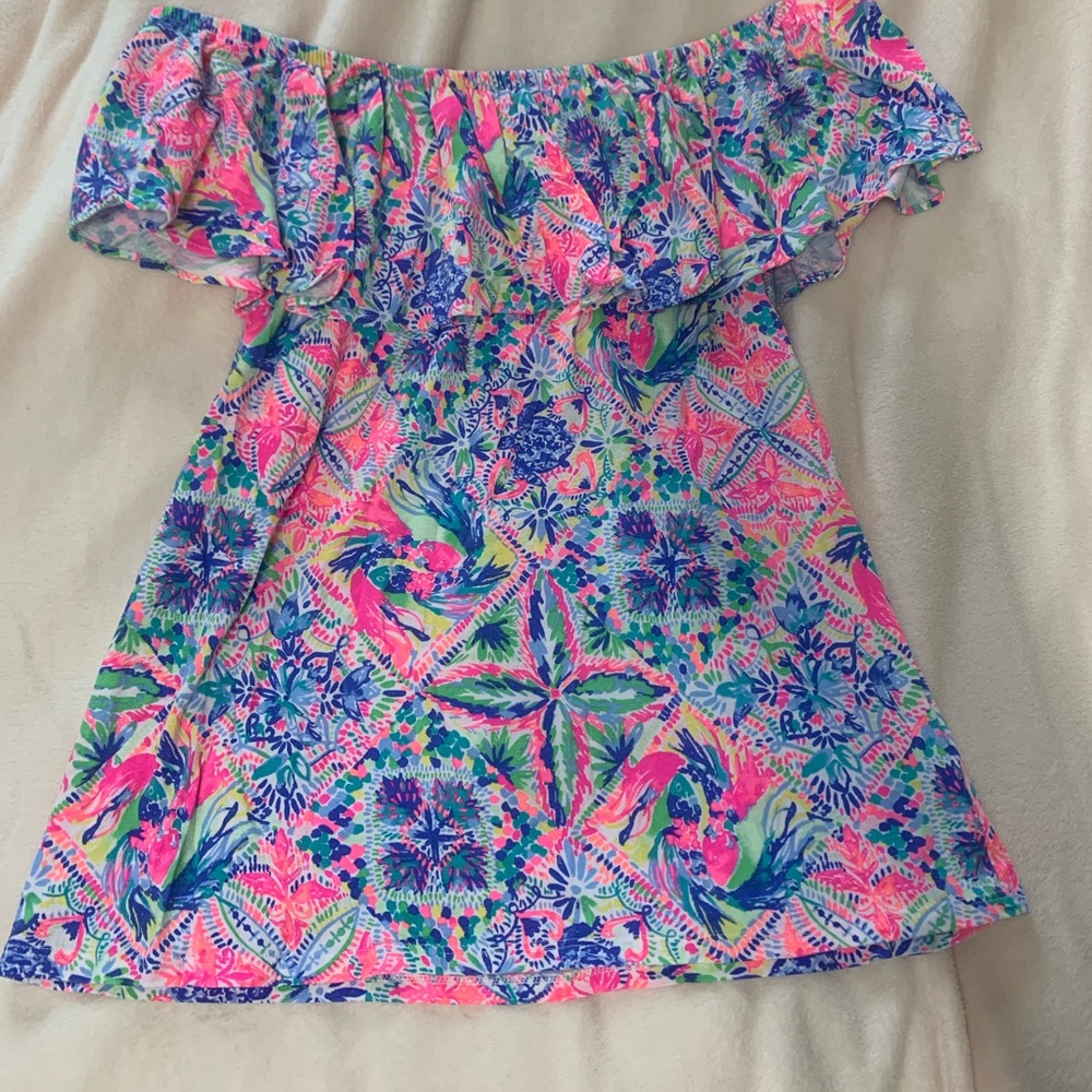 Off the shoulder ruffle Lilly top